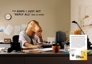 Microsoft Office 2003 - 2007 evolved dinosaur campaign